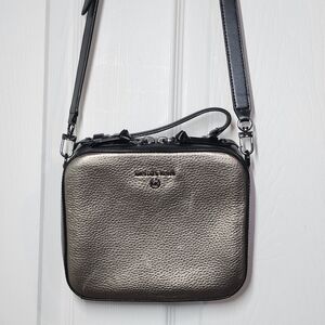 Michael Kors silver mini crossbody bag